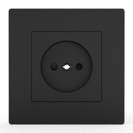 Розетка 1-м СП Pixel 16А IP20 без заземл. в сборе карбон TOKOV ELECTRIC TKE-PX-R1F-C14