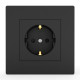 Розетка 1-м СП Pixel 16А IP20 с заземл. защ. шторки в сборе карбон TOKOV ELECTRIC TKE-PX-R1FZSF-C14
