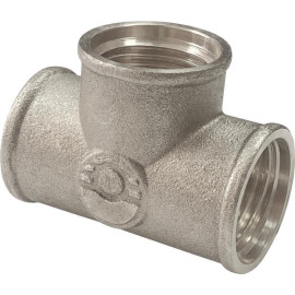 Тройник никелированный ВР-ВР-ВР 1/2дюйм (100/10) VALFEX VF.130.N.012