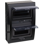 Щиток отркрытая проводка на 20 модулей с 2 вертик.дверцами 390х302х120мм черный IP65 УХЛ1 Ruvinil 69020Ч