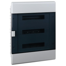 Щиток Тусо скрытая проводка на 54 модуля с дверцей 645х464х116мм (серый с прозр. дверцей) Ruvinil 68154СП