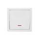 Выключатель 1-кл. ОП LETO с индикацией бел. LEZARD 752-0200-111