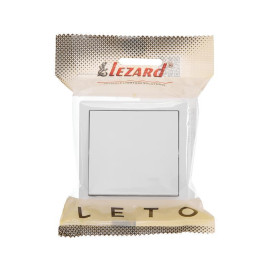 Выключатель 1-кл. ОП LETO бел. LEZARD 752-0200-100