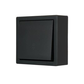 Выключатель проходной 1-кл. ОП LETO черн. бархат LEZARD 752-4200-105