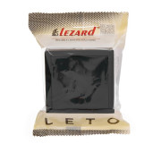 Выключатель 1-кл. ОП LETO с индикацией черн. бархат LEZARD 752-4200-111
