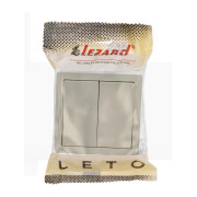 Выключатель 2-кл. ОП LETO крем LEZARD 752-0300-101