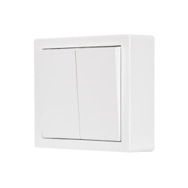 Выключатель 2-кл. ОП LETO бел. LEZARD 752-0200-101