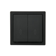 Выключатель проходной 2-кл. ОП LETO черн. бархат LEZARD 752-4200-106