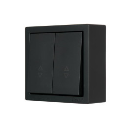 Выключатель проходной 2-кл. ОП LETO черн. бархат LEZARD 752-4200-106