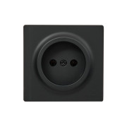 Розетка 1-м ОП LETO без заземл. ПБТ черн. бархат LEZARD 752-4200-121B