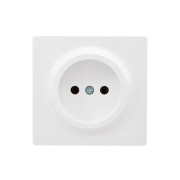 Розетка 1-м ОП LETO без заземл. ПБТ бел. LEZARD 752-0200-121B