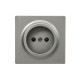 Розетка 1-м ОП LETO без заземл. ПБТ платина LEZARD 752-3500-121B