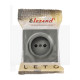 Розетка 1-м ОП LETO без заземл. ПБТ платина LEZARD 752-3500-121B