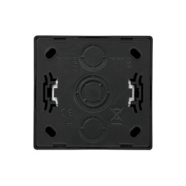 Розетка 1-м ОП LETO с заземл. с крышкой LETO ПБТ черн. бархат LEZARD 752-4200-123B