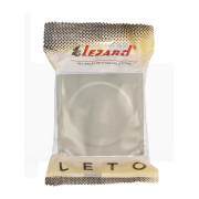 Розетка 1-м ОП LETO с заземл. с крышкой LETO ПБТ крем LEZARD 752-0300-123B