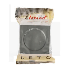 Розетка 1-м ОП LETO с заземл. с крышкой LETO ПБТ платина LEZARD 752-3500-123B