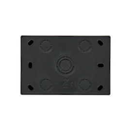 Розетка 2-м ОП LETO без заземл. закрытый корпус ПБТ черн. бархат LEZARD 752-4200-128B