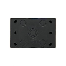 Розетка 2-м ОП LETO с заземл. закрытый корпус ПБТ черн. бархат LEZARD 752-4200-127B