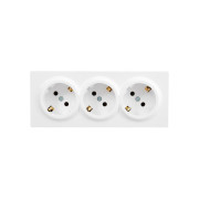 Розетка 3-м ОП LETO с заземл. закрытый корпус ПБТ бел. LEZARD 752-0200-127BUP