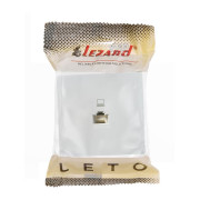 Розетка компьютерная 1-м ОП RJ45 LETO бел. LEZARD 752-0200-139