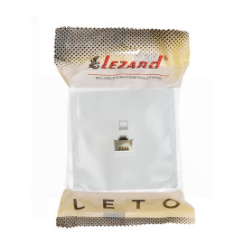 Розетка компьютерная 1-м ОП RJ45 LETO бел. LEZARD 752-0200-139