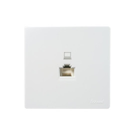 Розетка компьютерная 1-м ОП RJ45 LETO бел. LEZARD 752-0200-139