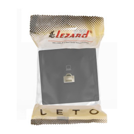 Розетка компьютерная.1-м ОП RJ45 LETO черн. бархат LEZARD 752-4200-139