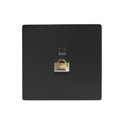 Розетка компьютерная.1-м ОП RJ45 LETO черн. бархат LEZARD 752-4200-139