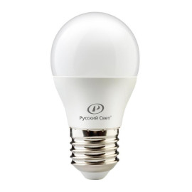 Лампа светодиодная RS G45 E27 6W 220-240V 2700К 6Вт 600лм Ra 90 шар Русский Свет 15010445046