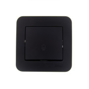 Кнопка звонка 1-кл.СП ASTI 10А IP20 в сборе черн. бархат LEZARD 7081-4242-103