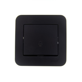 Кнопка звонка 1-кл.СП ASTI 10А IP20 в сборе черн. бархат LEZARD 7081-4242-103