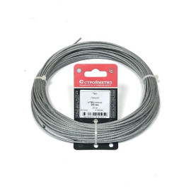 Трос стальной в оплетке ПВХ М2/3мм (уп.20м) подвес СТРОЙМЕТИЗ 4150040