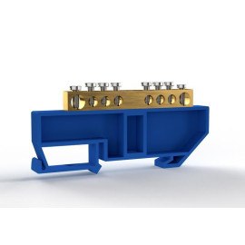 Шина нулевая на DIN-изоляторе 6х9мм 8 отвер. латунь TOKOV ELECTRIC TKE-BCB-69-8-DIN/N