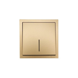 Выключатель 1-кл. с индик. СП ZIMA IP20 10А безвинт. зажим зол. LEZARD 704-3688-111QC