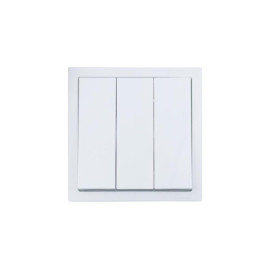 Выключатель 3-кл. СП ZIMA IP20 10А безвинт. зажим бел. LEZARD 704-0288-109QC