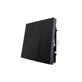 Выключатель 3-кл. СП ZIMA IP20 10А безвинт. зажим черн. бархат LEZARD 704-4288-109QC