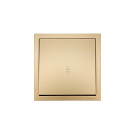 Выключатель проходной 1-кл. СП ZIMA IP20 10А безвинт. зажим зол. LEZARD 704-3688-105QC