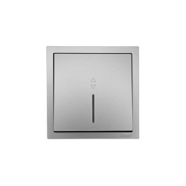 Выключатель проходной 1-кл. с индик. СП ZIMA IP20 10А безвинт. зажим сер. матов. LEZARD 704-7488-114QC