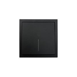 Выключатель проходной 1-кл. с индик. СП ZIMA IP20 10А безвинт. зажим черн. бархат LEZARD 704-4288-114QC