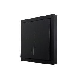 Выключатель проходной 1-кл. с индик. СП ZIMA IP20 10А безвинт. зажим черн. бархат LEZARD 704-4288-114QC