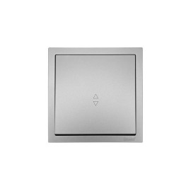 Выключатель проходной 1-кл. СП ZIMA IP20 10А безвинт. зажим сер. матов. LEZARD 704-7488-105QC