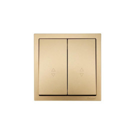 Выключатель проходной 2-кл. СП ZIMA IP20 10А безвинт. зажим зол. LEZARD 704-3688-106QC