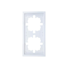 Рамка 2-мест. горизонт. ZIMA бел. LEZARD 704-0200-147