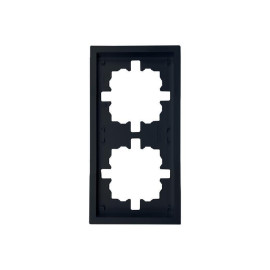 Рамка 2-мест. горизонт. ZIMA черн. бархат LEZARD 704-4200-147