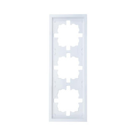 Рамка 3-мест. горизонт. ZIMA бел. LEZARD 704-0200-148