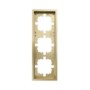 Рамка 3-мест. горизонт. ZIMA зол. LEZARD 704-3600-148