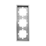 Рамка 3-мест. горизонт. ZIMA сер. матов. LEZARD 704-7400-148