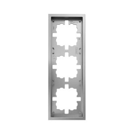 Рамка 3-мест. горизонт. ZIMA сер. матов. LEZARD 704-7400-148