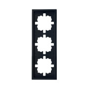 Рамка 3-мест. горизонт. ZIMA черн. бархат LEZARD 704-4200-148