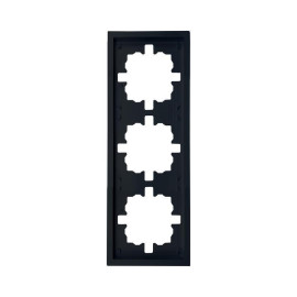 Рамка 3-мест. горизонт. ZIMA черн. бархат LEZARD 704-4200-148